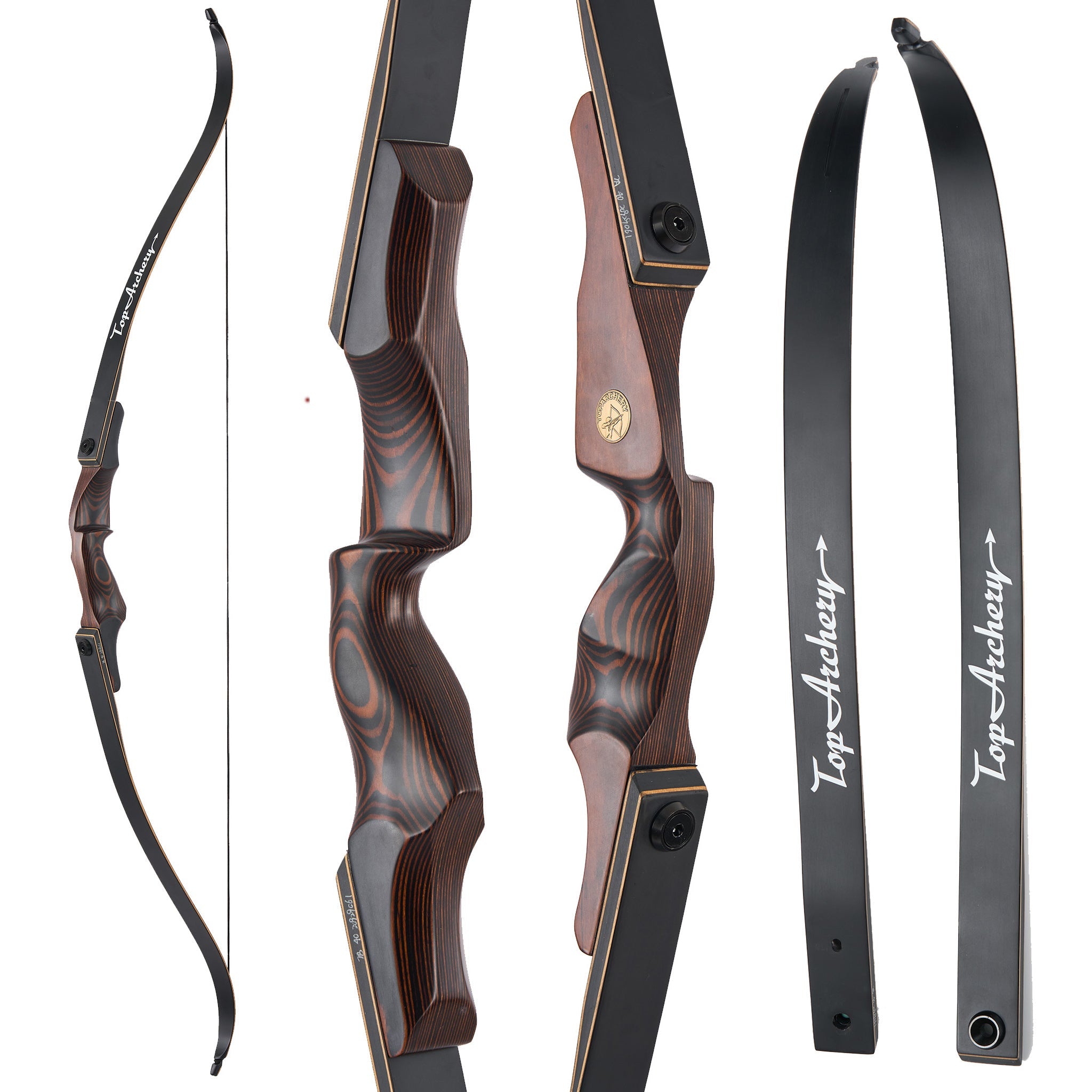 30-60lbs 60" Rebirth Wood Laminated Takedown Recurve Archery Bow Right ...