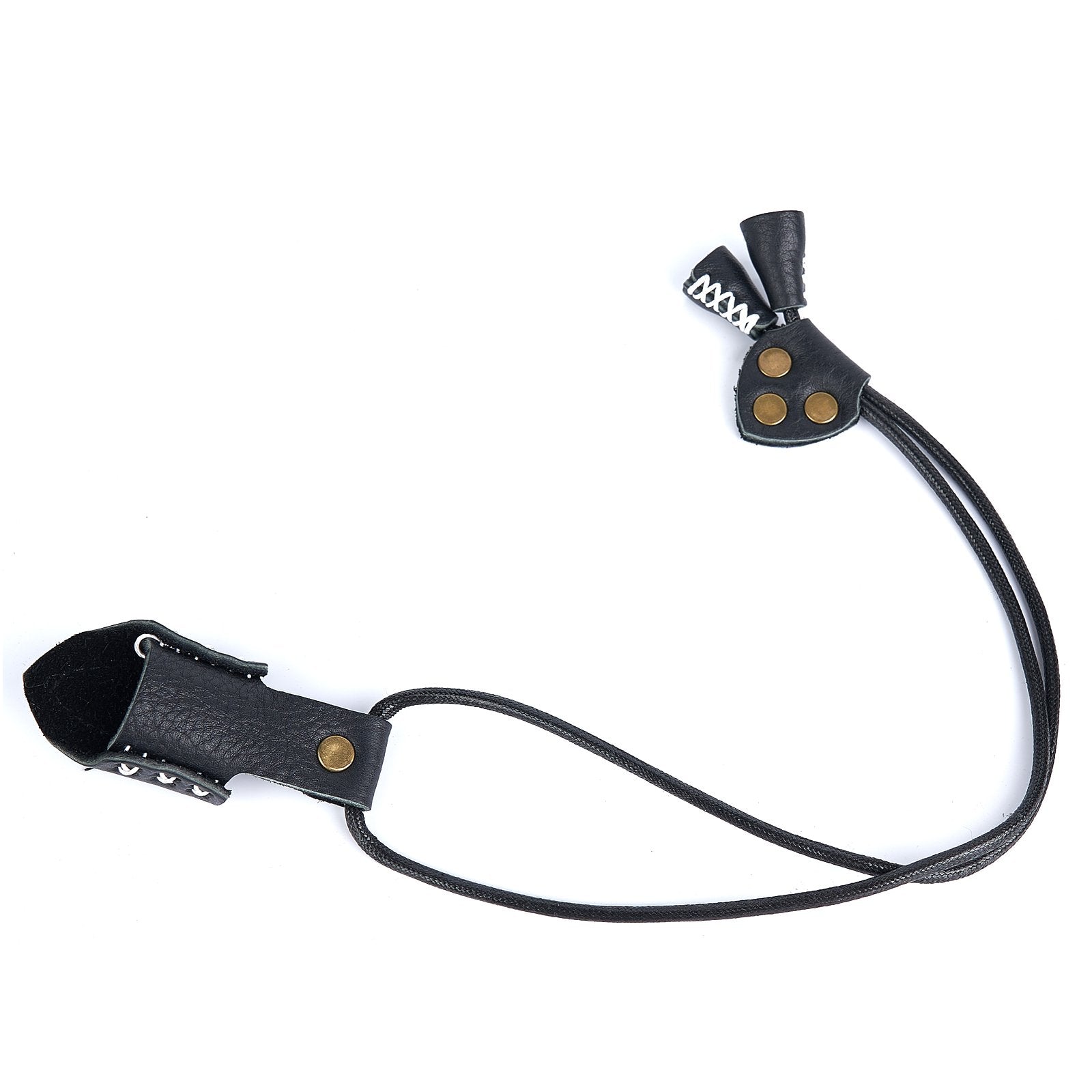 Leather Archery Thumb ring with Wrist Strap for Recurve Traditional Bo