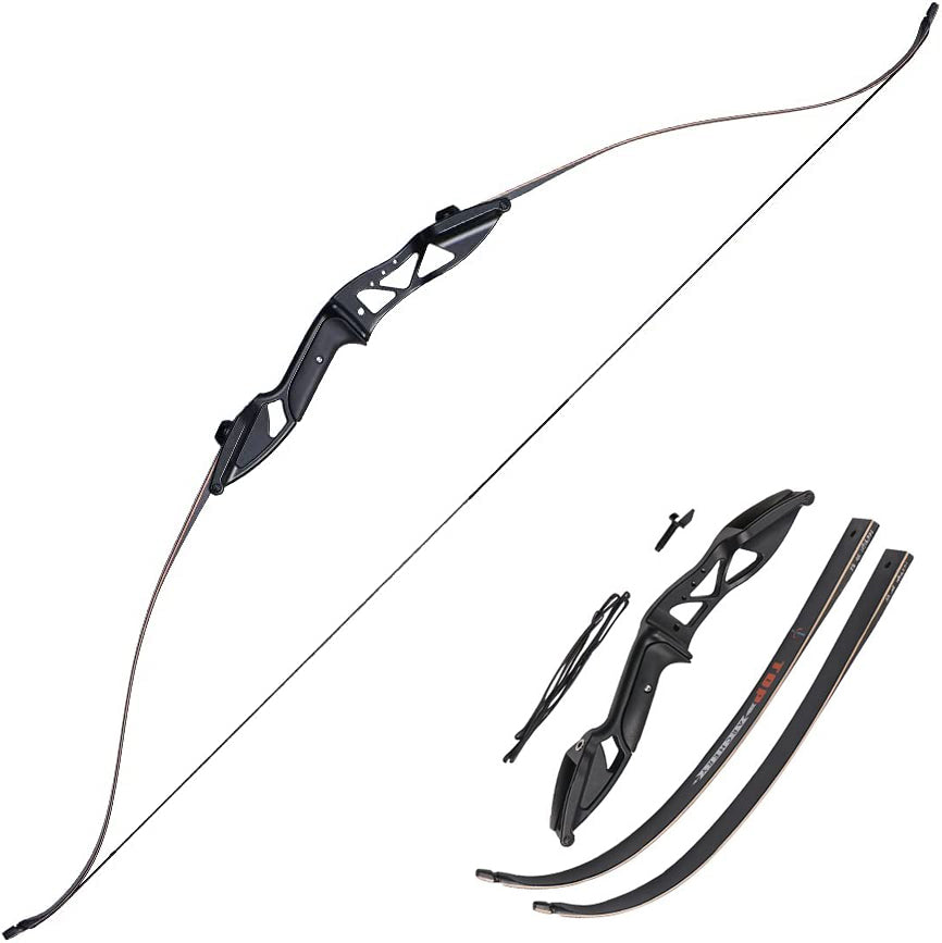 AMEYXGS Archery 56 Inch Takedown Recurve Arrow And Bow Set 30-50 Lbs