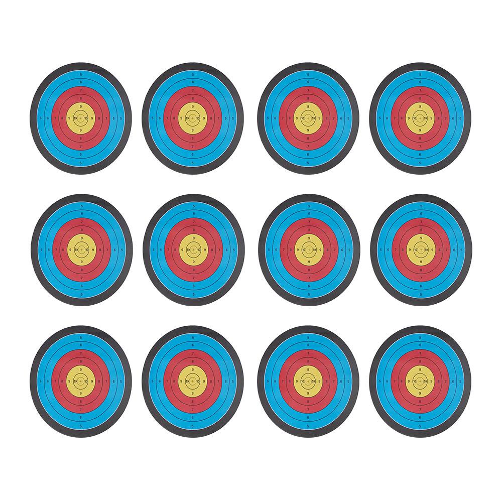 12x Huwairen 60x60cm Colorful Target Paper Faces Concentric Circles ...