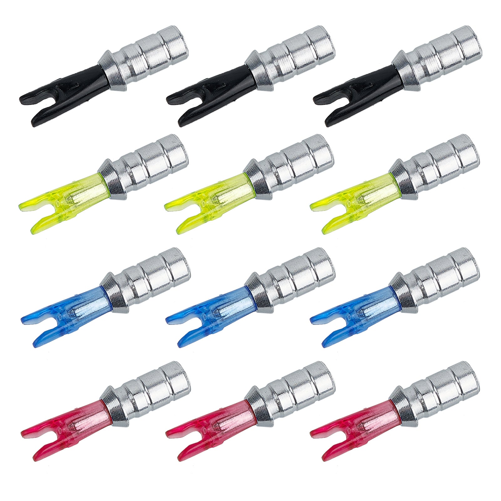 1x Pin Nocks With 12x Bushing Adapters For Archery – UK.HuntingDoor.com